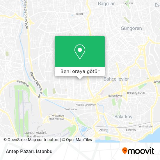 Antep Pazarı harita