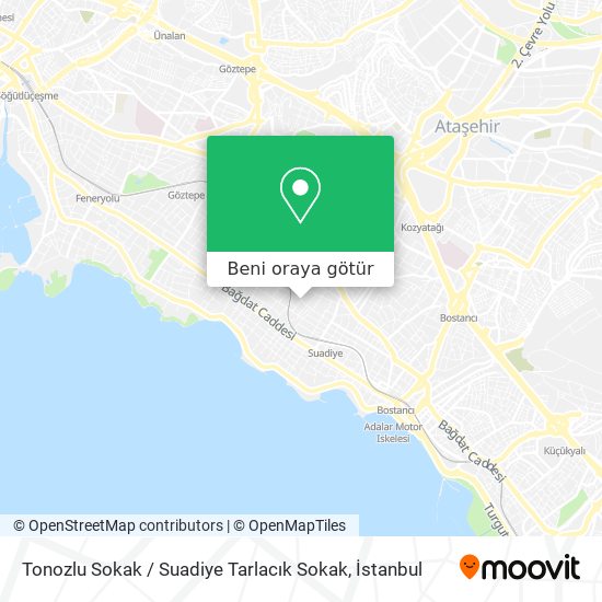 Tonozlu Sokak / Suadiye Tarlacık Sokak harita