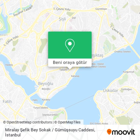 Miralay Şefik Bey Sokak / Gümüşsuyu Caddesi harita