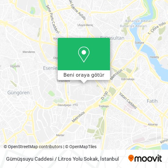 Gümüşsuyu Caddesi / Litros Yolu Sokak harita