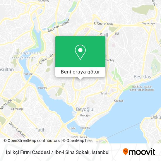İplikçi Fırını Caddesi / İbn-i Sina Sokak harita