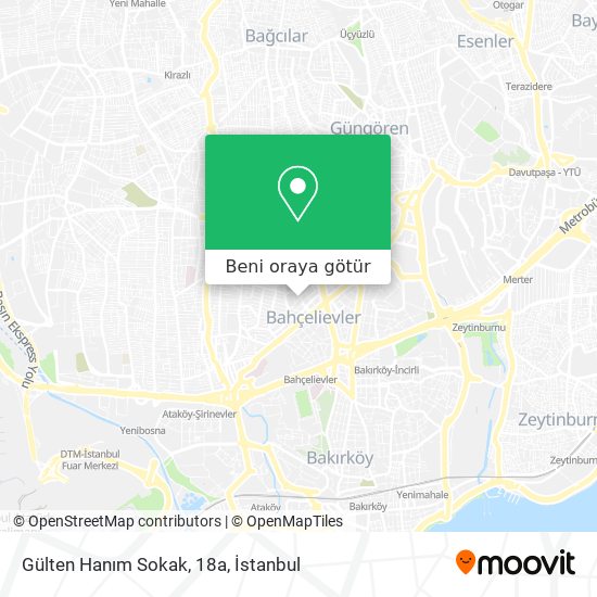 Gülten Hanım Sokak, 18a harita