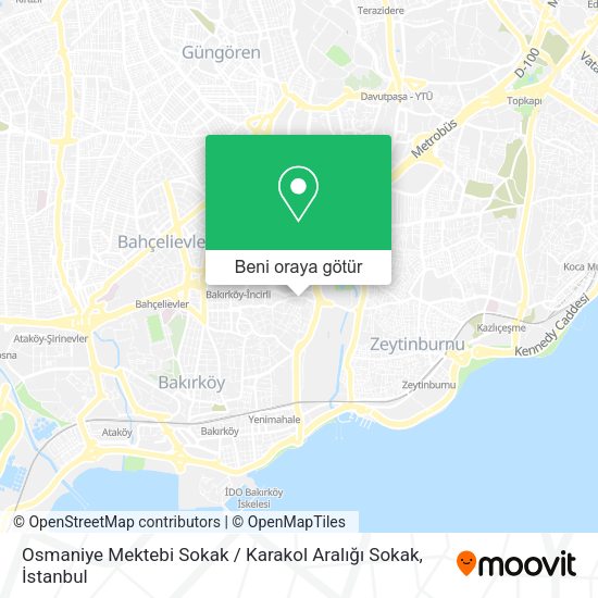 Osmaniye Mektebi Sokak / Karakol Aralığı Sokak harita