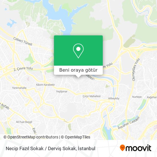 Necip Fazıl Sokak / Derviş Sokak harita