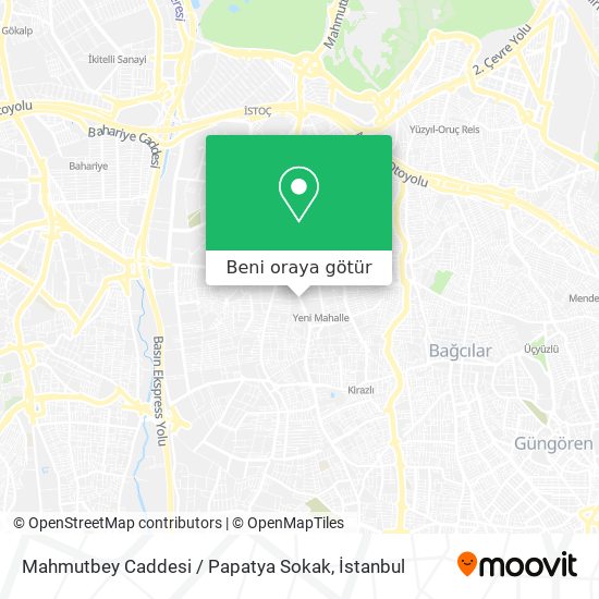 Mahmutbey Caddesi / Papatya Sokak harita