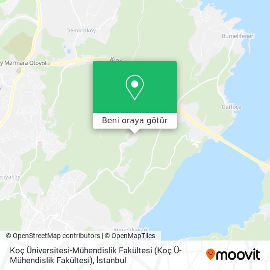 Koç Üniversitesi-Mühendislik Fakültesi harita