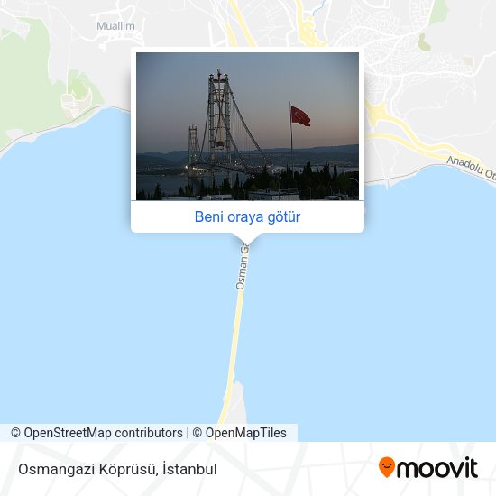 Osmangazi Köprüsü harita