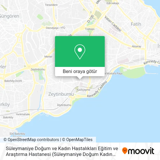 Süleymaniye Doğum ve Kadın Hastalıkları Eğitim ve Araştırma Hastanesi harita