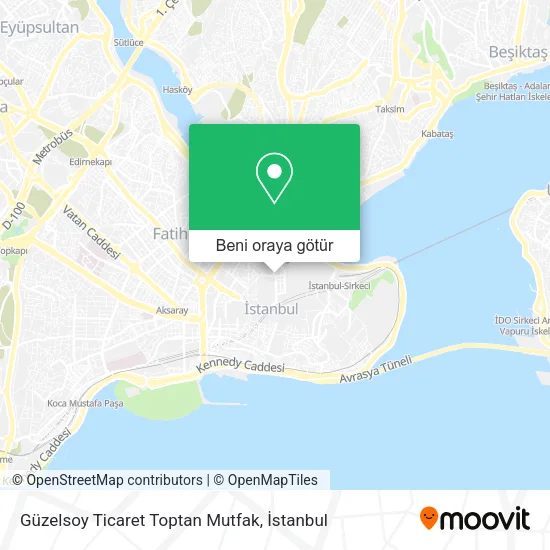 Güzelsoy Ticaret Toptan Mutfak harita