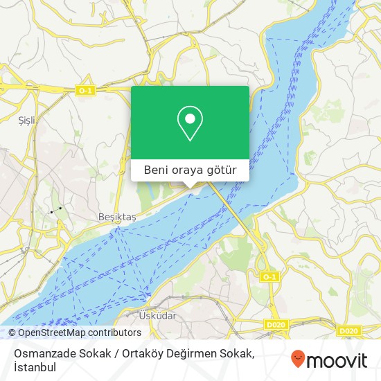Osmanzade Sokak / Ortaköy Değirmen Sokak harita
