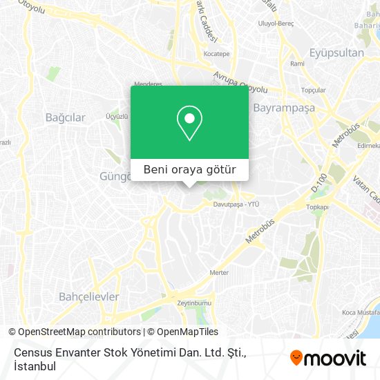 Census Envanter Stok Yönetimi Dan. Ltd. Şti. harita
