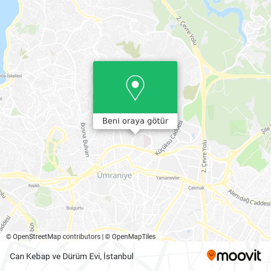 Can Kebap ve Dürüm Evi harita
