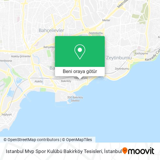 Istanbul Mvp Spor Kulübü Bakirköy Tesisleri harita