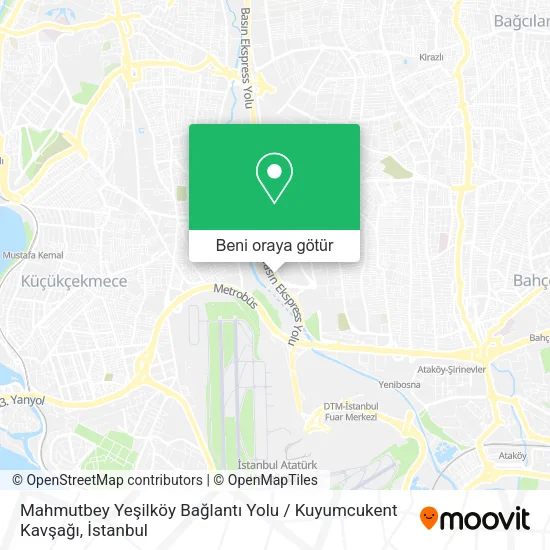 Mahmutbey Yeşilköy Bağlantı Yolu / Kuyumcukent Kavşağı harita