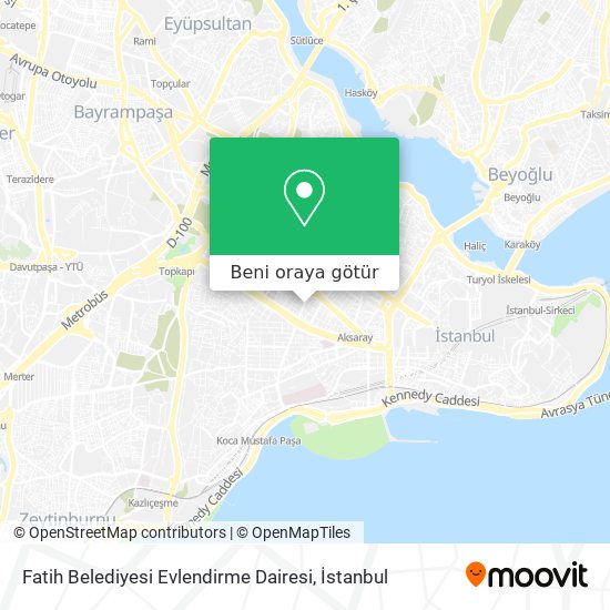Fatih Belediyesi Evlendirme Dairesi harita