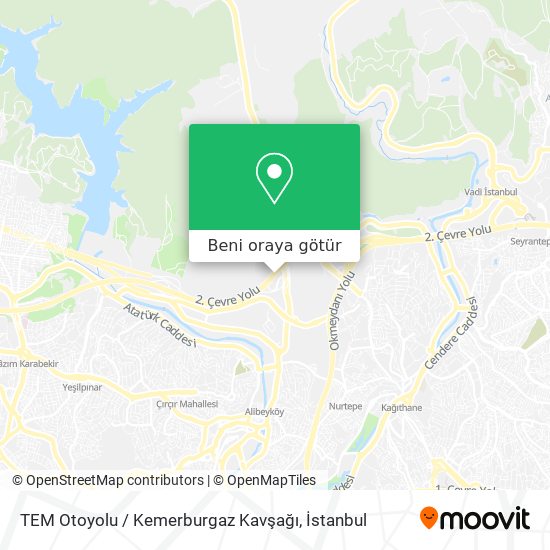 TEM Otoyolu / Kemerburgaz Kavşağı harita