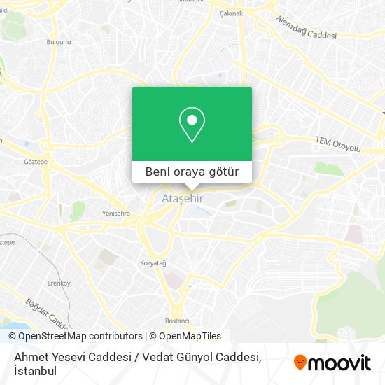 Ahmet Yesevi Caddesi / Vedat Günyol Caddesi harita