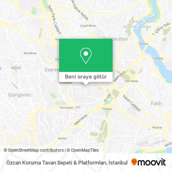 Özcan Koruma Tavan Sepeti & Platformları harita