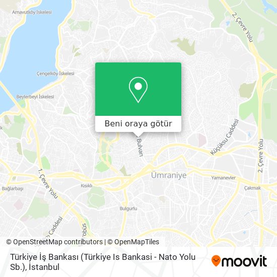 Türkiye İş Bankası (Türkiye Is Bankasi - Nato Yolu Sb.) harita