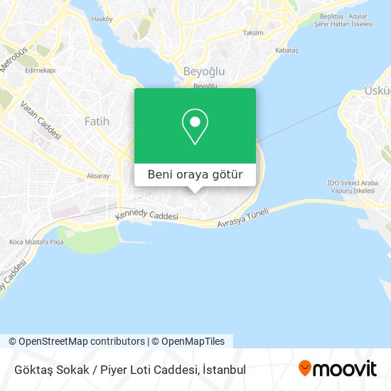 Göktaş Sokak / Piyer Loti Caddesi harita