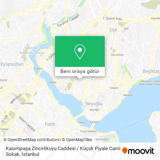 Kasımpaşa Zincirlikuyu Caddesi / Küçük Piyale Cami Sokak harita