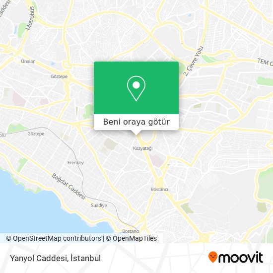 Yanyol Caddesi harita