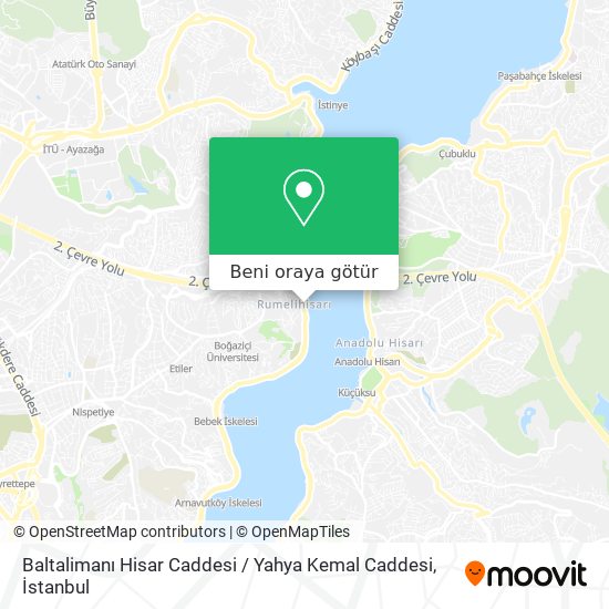 Baltalimanı Hisar Caddesi / Yahya Kemal Caddesi harita