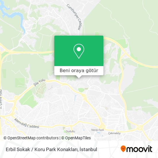 Erbil Sokak / Koru Park Konakları harita