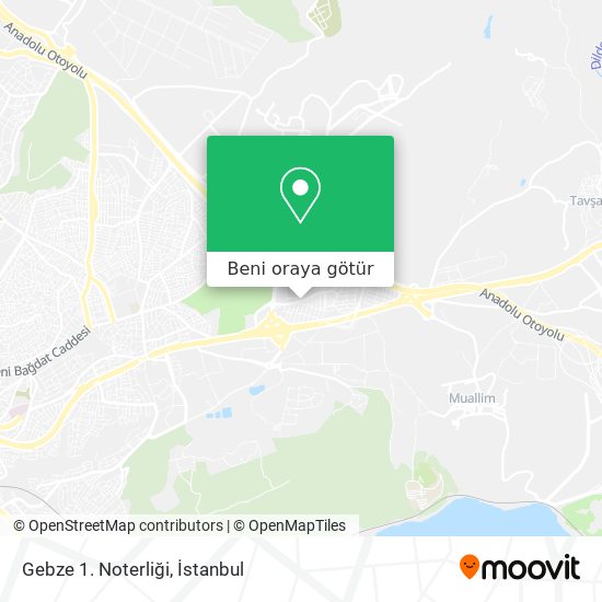 Gebze 1. Noterliği harita