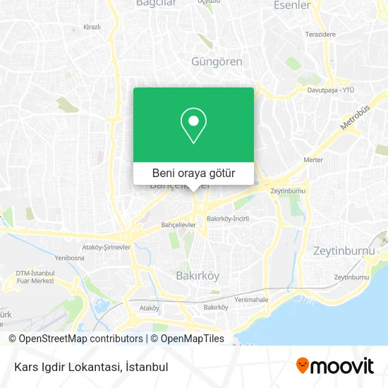 Kars Igdir Lokantasi harita
