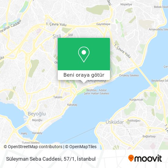 Süleyman Seba Caddesi, 57/1 harita