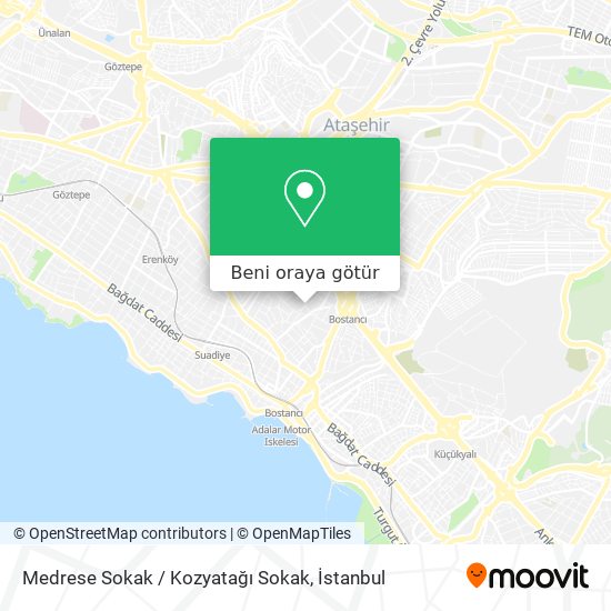 Medrese Sokak / Kozyatağı Sokak harita