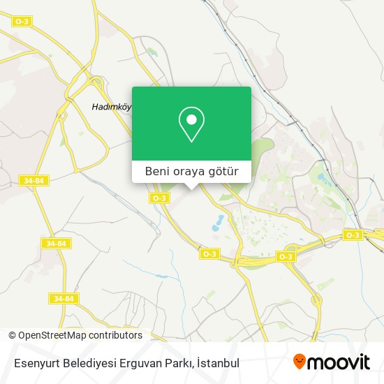 Esenyurt Belediyesi Erguvan Parkı harita