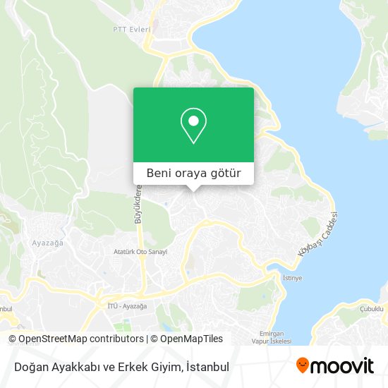 Doğan Ayakkabı ve Erkek Giyim harita