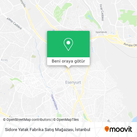 Sidore Yatak Fabrika Satış Mağazası harita