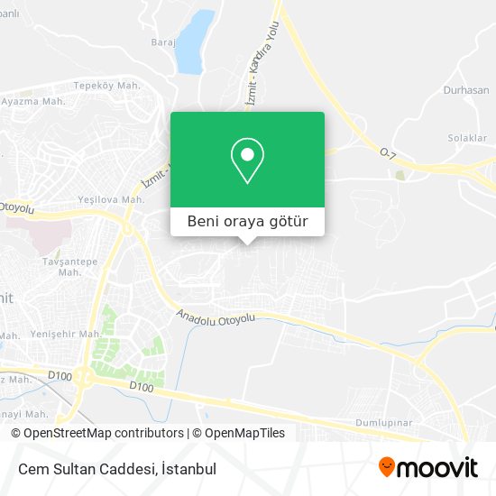 Cem Sultan Caddesi harita