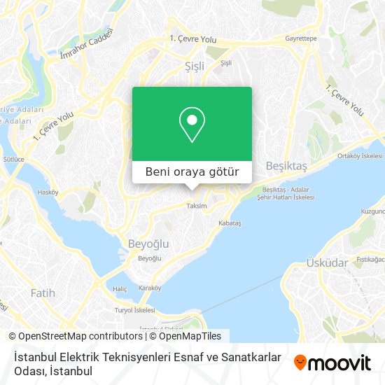 İstanbul Elektrik Teknisyenleri Esnaf ve Sanatkarlar Odası harita
