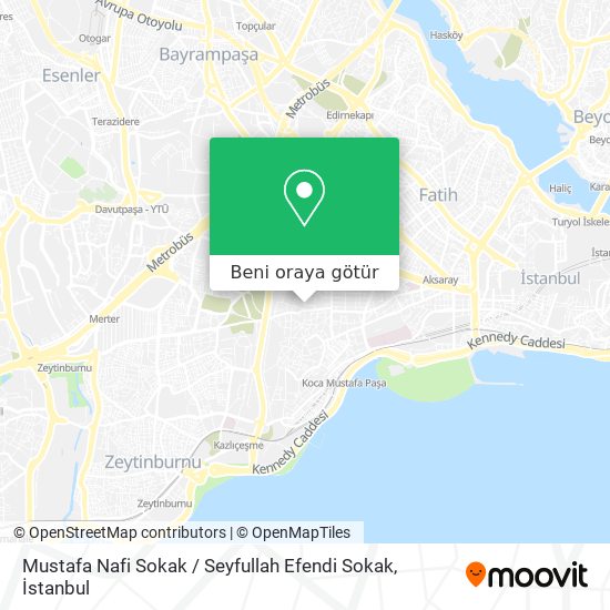 Mustafa Nafi Sokak / Seyfullah Efendi Sokak harita