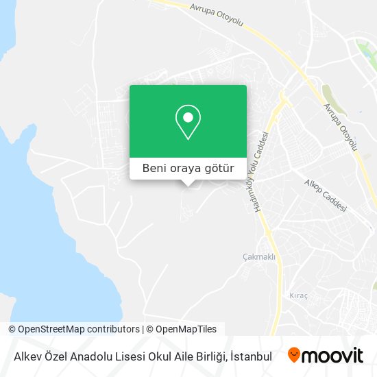 Alkev Özel Anadolu Lisesi Okul Aile Birliği harita