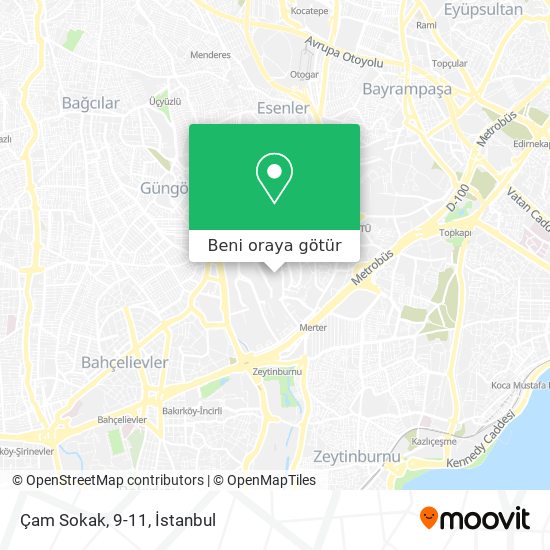 Çam Sokak, 9-11 harita