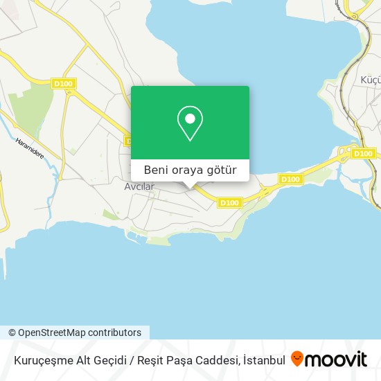 Kuruçeşme Alt Geçidi / Reşit Paşa Caddesi harita