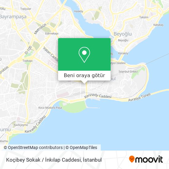 Koçibey Sokak / İnkılap Caddesi harita