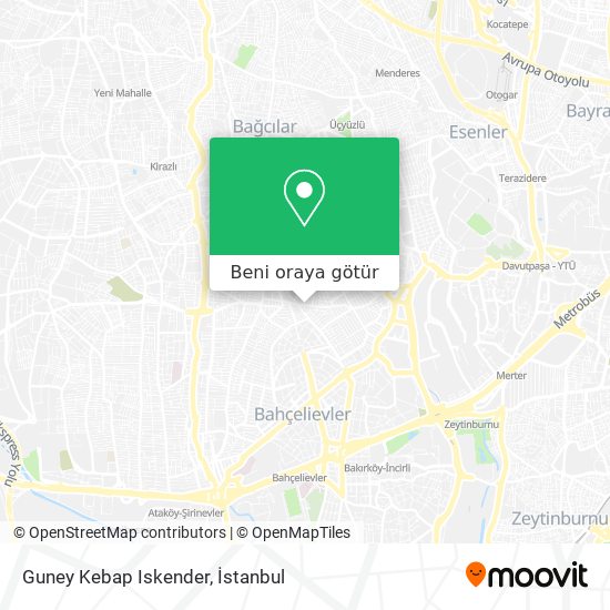 Guney Kebap Iskender harita