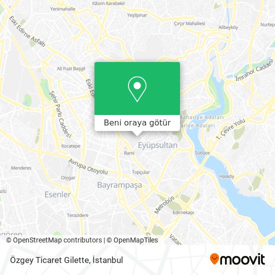 Özgey Ticaret Gilette harita