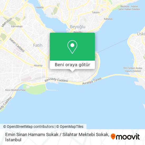 Emin Sinan Hamamı Sokak / Silahtar Mektebi Sokak harita