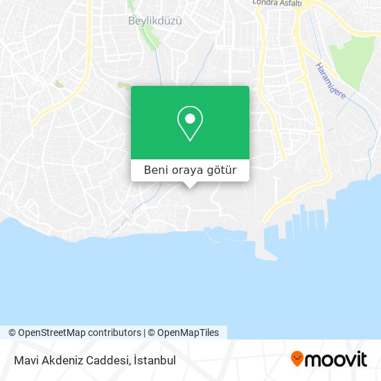 Mavi Akdeniz Caddesi harita