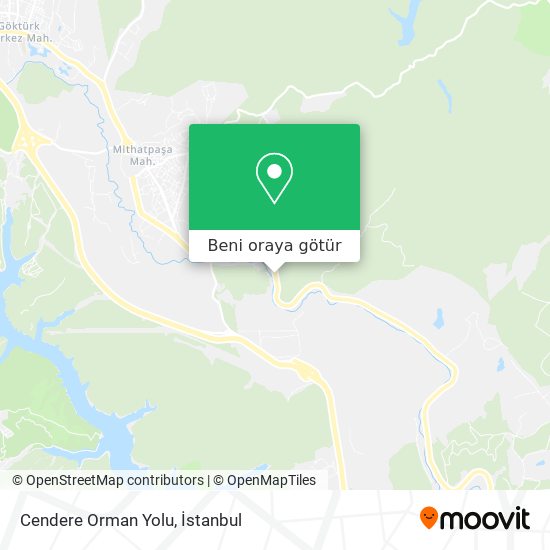Cendere Orman Yolu harita