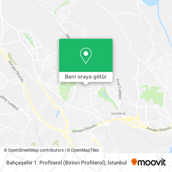 Bahçeşehir 1. Profiterol (Birinci Profiterol) harita