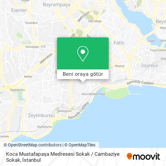 Koca Mustafapaşa Medresesi Sokak / Cambaziye Sokak harita