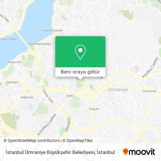 İstanbul Ümraniye Büyükşehir Belediyesi harita